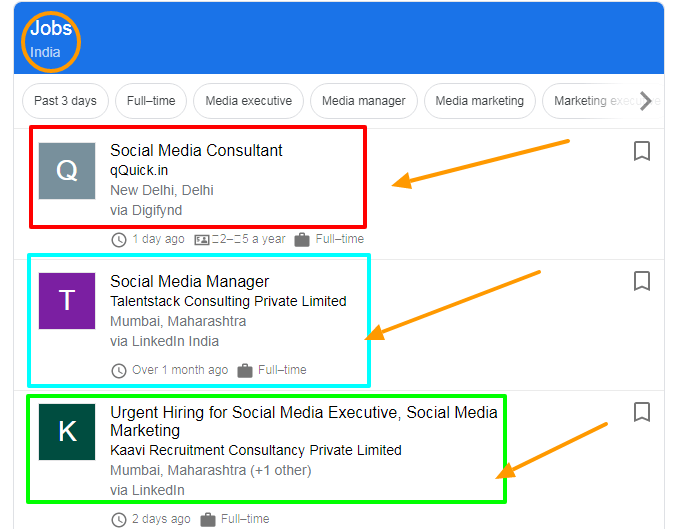 Social media jobs in India